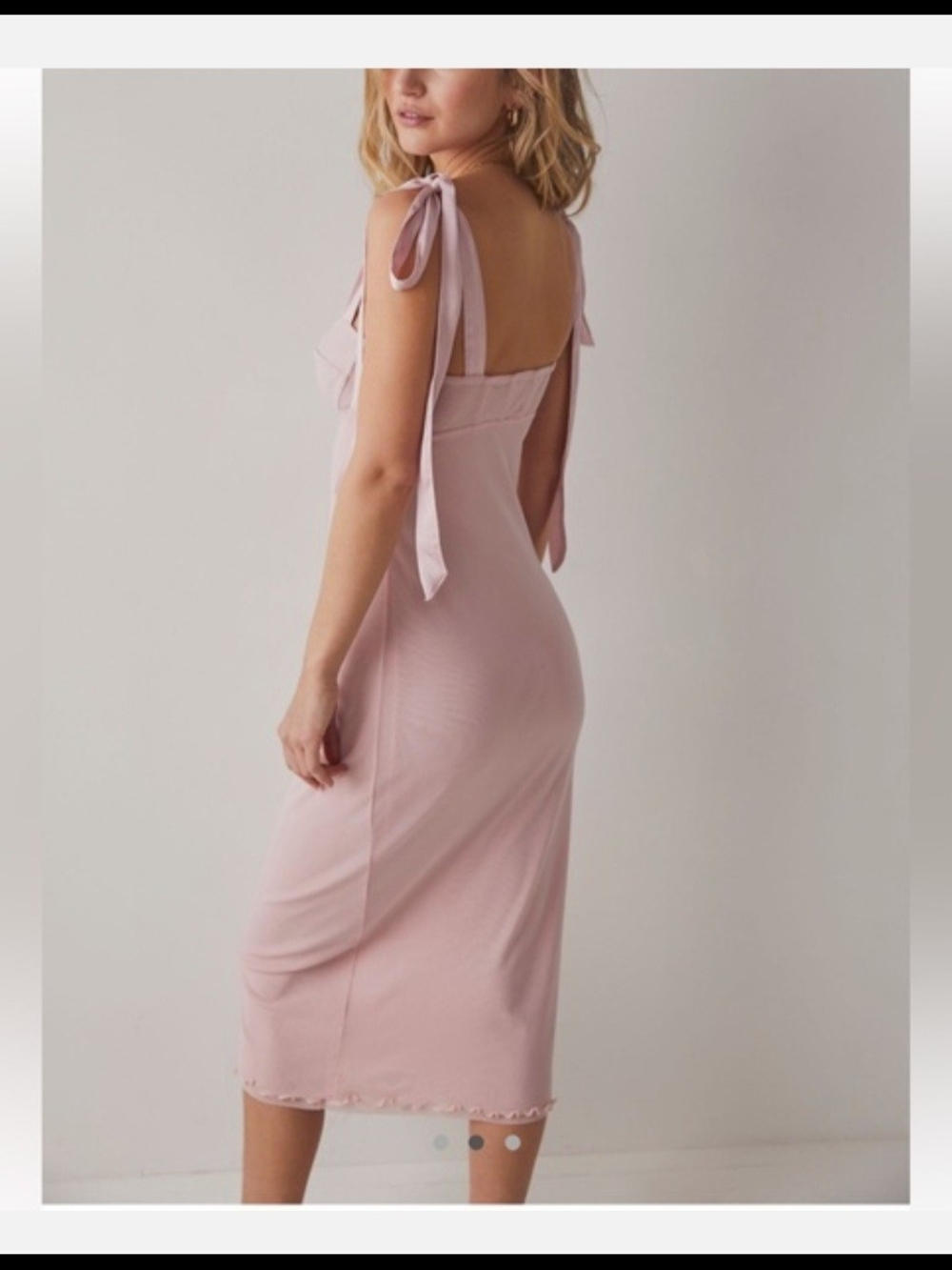 Free People Got Glam Midi Slip Dress in Pink - Picture 2 of 5